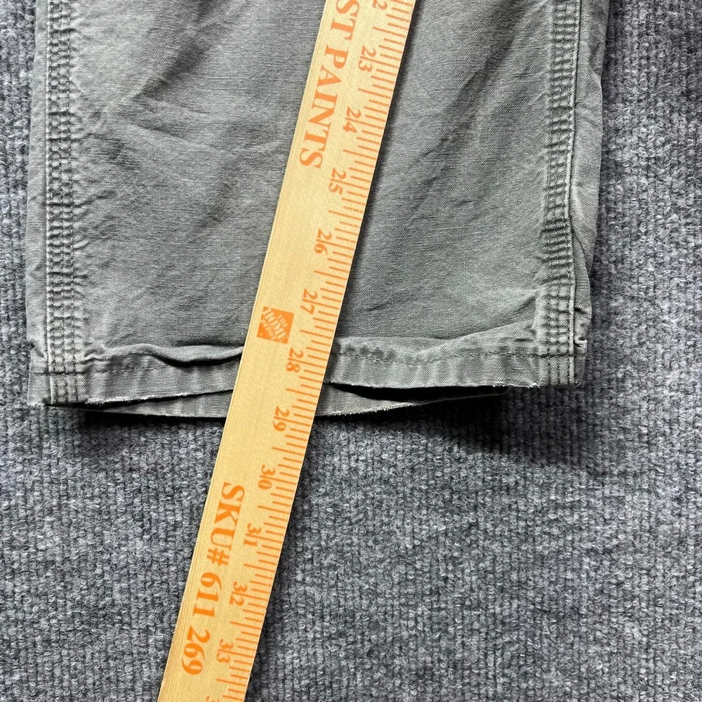 Carhartt Dungaree Carpenter Pants Men's Gray Pockets Relaxed Workwear‎ - 32X28.5